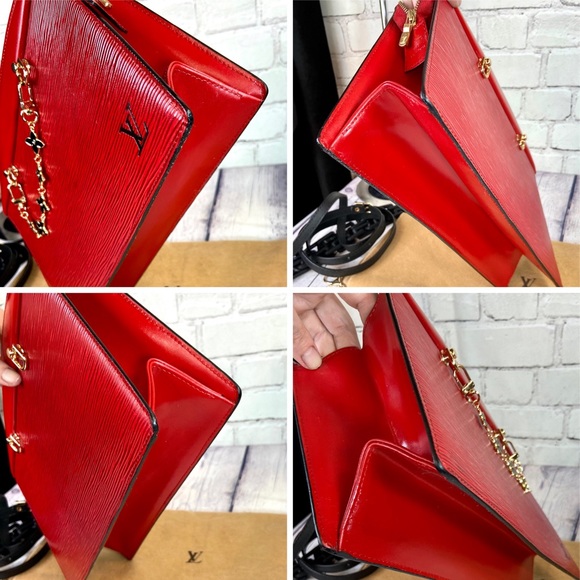 Louis Vuitton red Epi shoulder bag or crossbody with charms - Picture 14 of 15